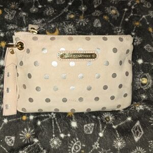 Juicy Couture Polka Dot Wristlet - Cream and Silver